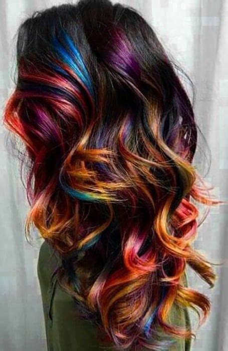 brown ombre hair|rainbow ombre on brown hair.